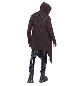 Black, Gray and Burgundy 'Stormshadow' Hooded Jacket