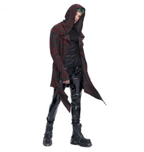 Black, Gray and Burgundy 'Stormshadow' Hooded Jacket