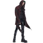 Black, Gray and Burgundy 'Stormshadow' Hooded Jacket