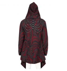 Black, Gray and Burgundy 'Stormshadow' Hooded Jacket