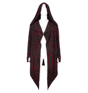 Black, Gray and Burgundy 'Stormshadow' Hooded Jacket