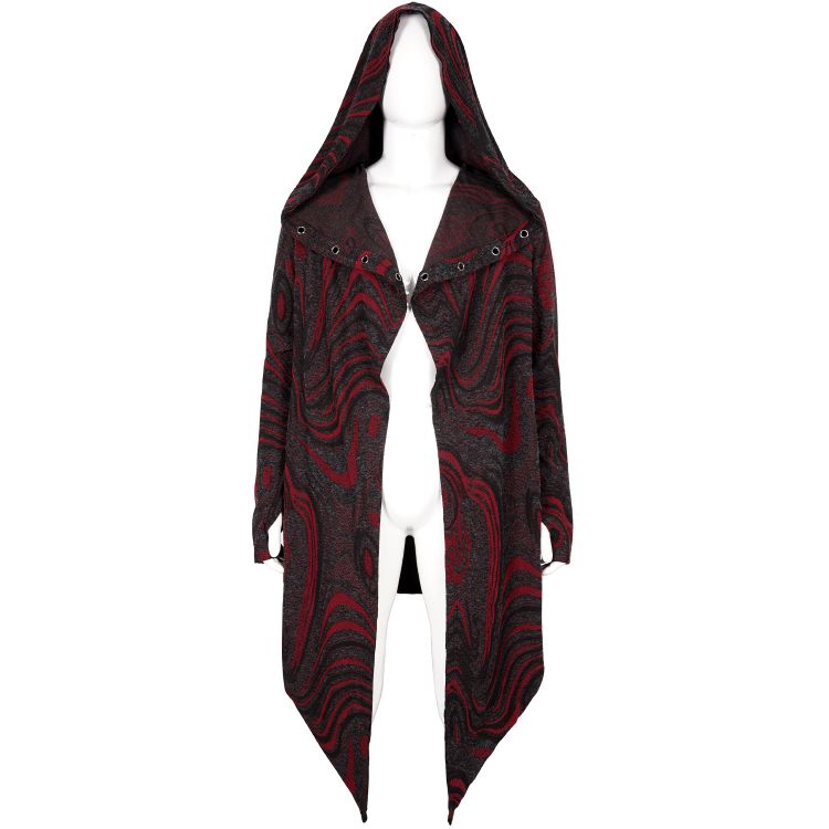 Black, Gray and Burgundy 'Stormshadow' Hooded Jacket