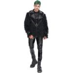 Black Vegan Leather and Fur 'Ildebad' Jacket