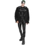 Black Vegan Leather and Fur 'Ildebad' Jacket