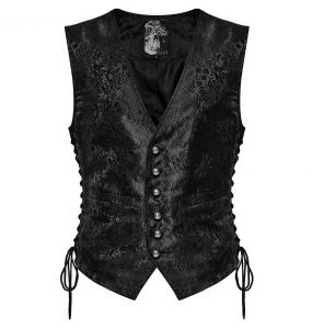 Gilet 'Eraric' en Jacquard Noir