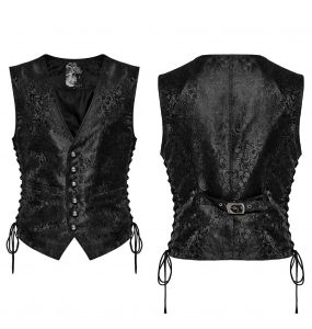 Gilet 'Eraric' en Jacquard Noir