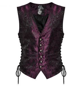 Gilet 'Eraric' en Jacquard Pourpre