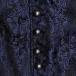 Black and Blue Jacquard 'Eraric' Waistcoat