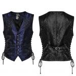 Black and Blue Jacquard 'Eraric' Waistcoat