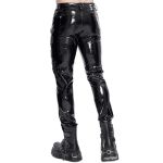 Black Patent Faux Leather 'Ildebad' Pants