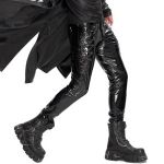 Black Patent Faux Leather 'Ildebad' Pants