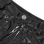 Black Patent Faux Leather 'Ildebad' Pants