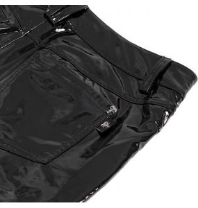 Black Patent Faux Leather 'Ildebad' Pants