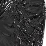 Black Patent Faux Leather 'Ildebad' Pants