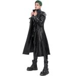 Black Vegan Leather 'Ildebad' Coat