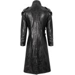 Black Vegan Leather 'Ildebad' Coat