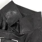 Black Vegan Leather 'Ildebad' Coat