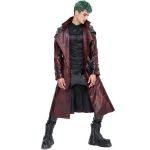 Red Vegan Leather 'Ildebad' Coat