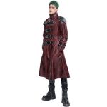 Red Vegan Leather 'Ildebad' Coat