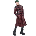 Red Vegan Leather 'Ildebad' Coat