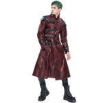 Red Vegan Leather 'Ildebad' Coat