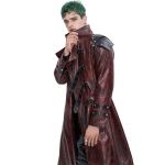 Red Vegan Leather 'Ildebad' Coat