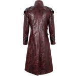 Manteau 'Ildebad' en Simili Cuir Rouge