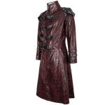 Manteau 'Ildebad' en Simili Cuir Rouge