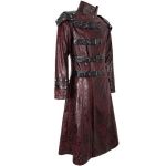 Manteau 'Ildebad' en Simili Cuir Rouge