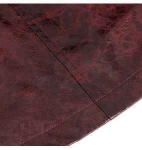 Manteau 'Ildebad' en Simili Cuir Rouge