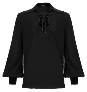 Chemise Médiévale 'Thidrek' Noire