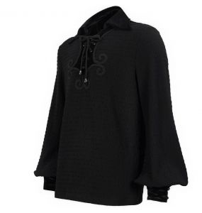 Black 'Thidrek' Medieval Shirt