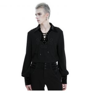 Chemise Médiévale 'Thidrek' Noire