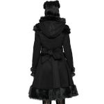 Manteau Gothic Lolita à Capuche 'Dolly' Noir