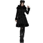 Manteau Gothic Lolita à Capuche 'Dolly' Noir