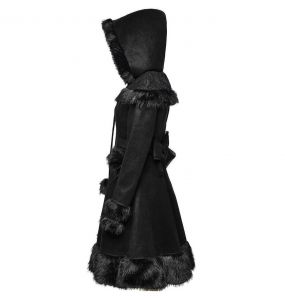 Manteau Gothic Lolita à Capuche 'Dolly' Noir