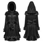 Manteau Gothic Lolita à Capuche 'Dolly' Noir