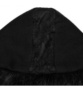 Manteau Gothic Lolita à Capuche 'Dolly' Noir