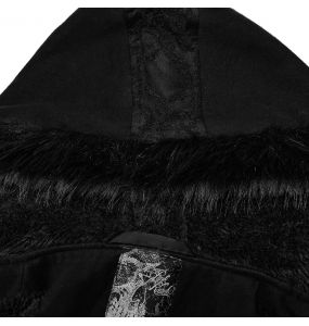 Manteau Gothic Lolita à Capuche 'Dolly' Noir