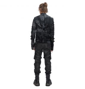 Black Faux Leather 'Odoin' Pants