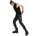 Black Faux Leather 'Odoin' Pants