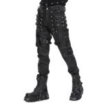 Black Faux Leather 'Odoin' Pants