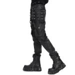 Black Faux Leather 'Odoin' Pants