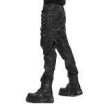 Black Faux Leather 'Odoin' Pants