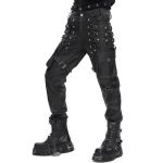 Black Faux Leather 'Odoin' Pants