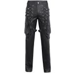 Black Faux Leather 'Odoin' Pants