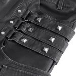 Black Faux Leather 'Odoin' Pants