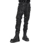 Black Faux Leather 'Odoin' Pants