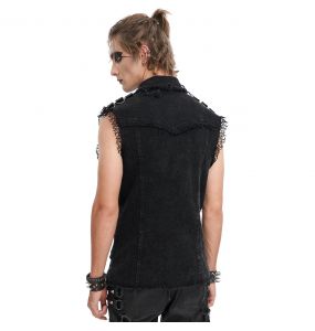 Black 'Odoin' Sleeveless Shirt