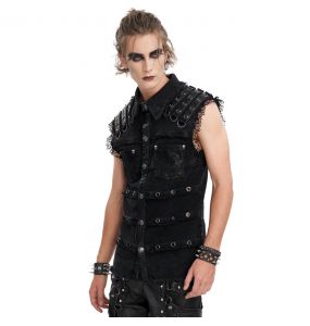 Black 'Odoin' Sleeveless Shirt